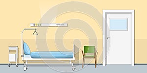 Illustration of a sickroom