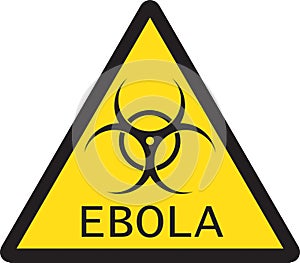 Illustration of sign of Ebola biological hazard