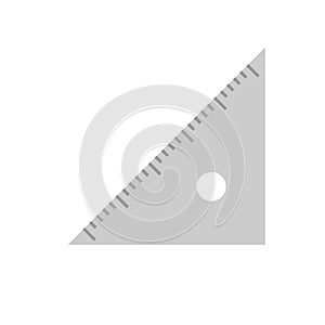 Illustration of a simple and flat triangle ruler