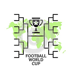 Illustration simple icon world cup selection photo