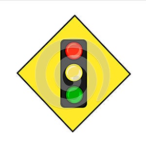 illustration of simple traffic light sign