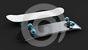 Illustration of Skateboard deck isolated