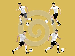 Illustration of Skillful Footballer in Action