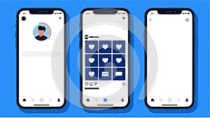Illustration Of A Smartphone Screen Showing The Application Interface Vector Design Template