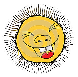 Illustration of smiling sun