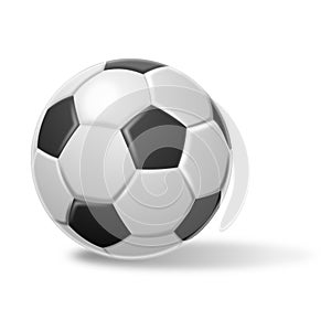 Illustration of a soccer ball on a white background