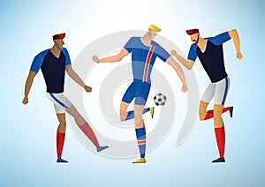 Illustration of soccer players 07