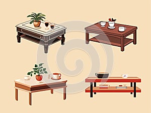 Illustration of Social Elegance - Chic Tea Table