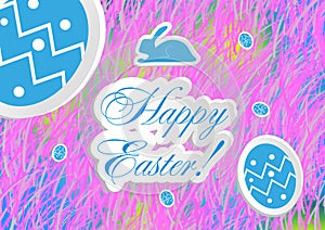 Illustration of soft colored abstract background Happy Easter