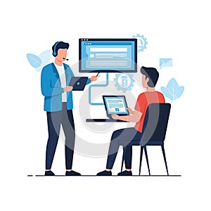 Software Development Team Developers Coding, IT Support