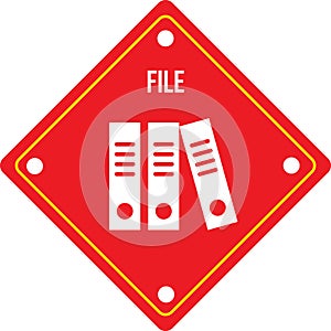 Illustration of solution File icon with colourful design