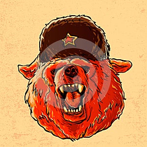 Illustration of a soviet bear .