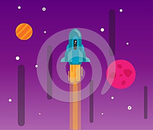 Space Scene with a space shuttle