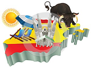 Ilustrace španělština turista zajímavosti v 