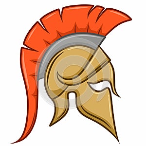 Illustration of Spartan or Trojan helmet