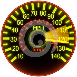 Illustration of a speedometer.