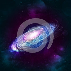 Illustration of a spiral galaxy