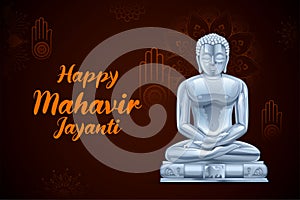 spiritual festival background of Mahavir Janma Kalyanak religious festivals in Jainism photo