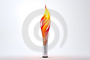 Illustration of sport Olympic torch symbol of Olympiad isolated on white background photo