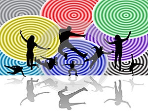 Illustration of sport silhouettes