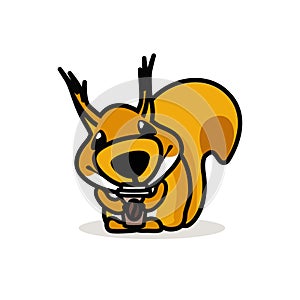 Squirrel with coffee