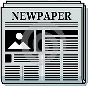 Stack of newspapers with headline and image