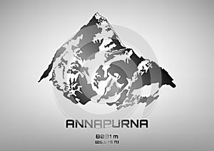 Illustration of steel Mt. Annapurna