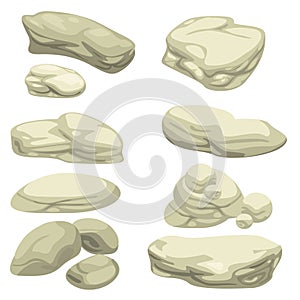 Illustration Stone object set