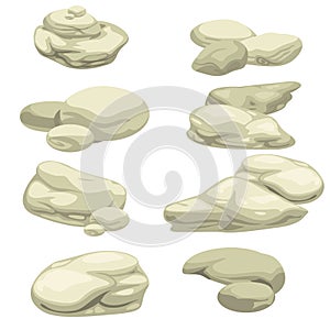 Illustration Stone object set