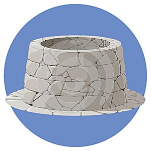 Illustration of a stone well