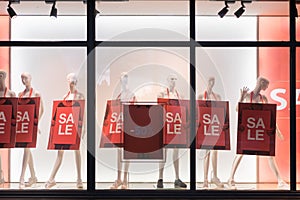 Illustration of storefront with showcases