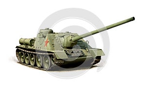 Illustration of a SU-100 Russian tank destroyer