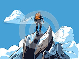 Illustration of Summit Conqueror - Triumph at the Mountain Top