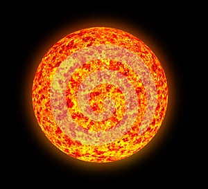 Illustration of sunspot activity photo