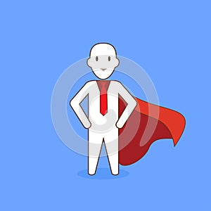 Illustration of Super Businessman Success