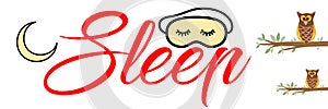 Illustration of a `Sweet dream` photo