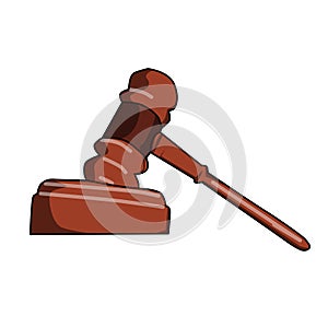 illustration of the symbol of the legal hammer of justice commonly used by supreme court justices