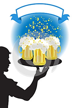 Illustration with symbols for the beer festival