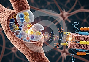 An illustration of a synapse showing