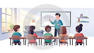 Classroom Learning Teacher and Students in School Education