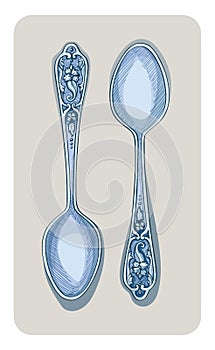 Illustration of teaspoons