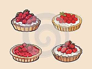 Illustration of Tempting Strawberry Tart