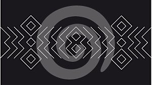 Illustration of a texture with  tribal geometric drawings for textil photo