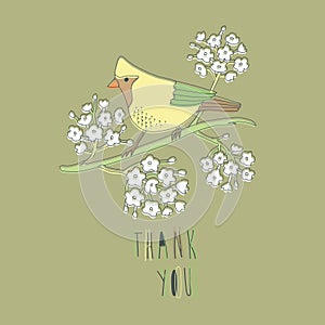 Illustration for a Thank You card