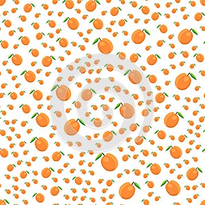 Illustration on theme colored seamless apricot pattern