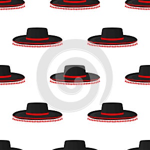 Illustration on theme pattern mexican hats sombrero photo