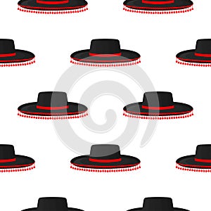 Illustration on theme pattern mexican hats sombrero photo