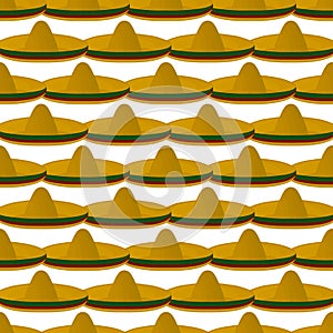 Illustration on theme pattern mexican hats sombrero photo