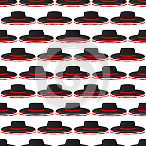 Illustration on theme pattern mexican hats sombrero photo