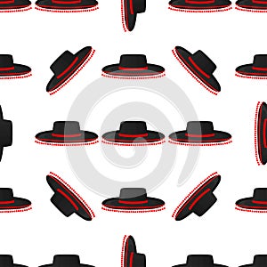 Illustration on theme pattern mexican hats sombrero photo